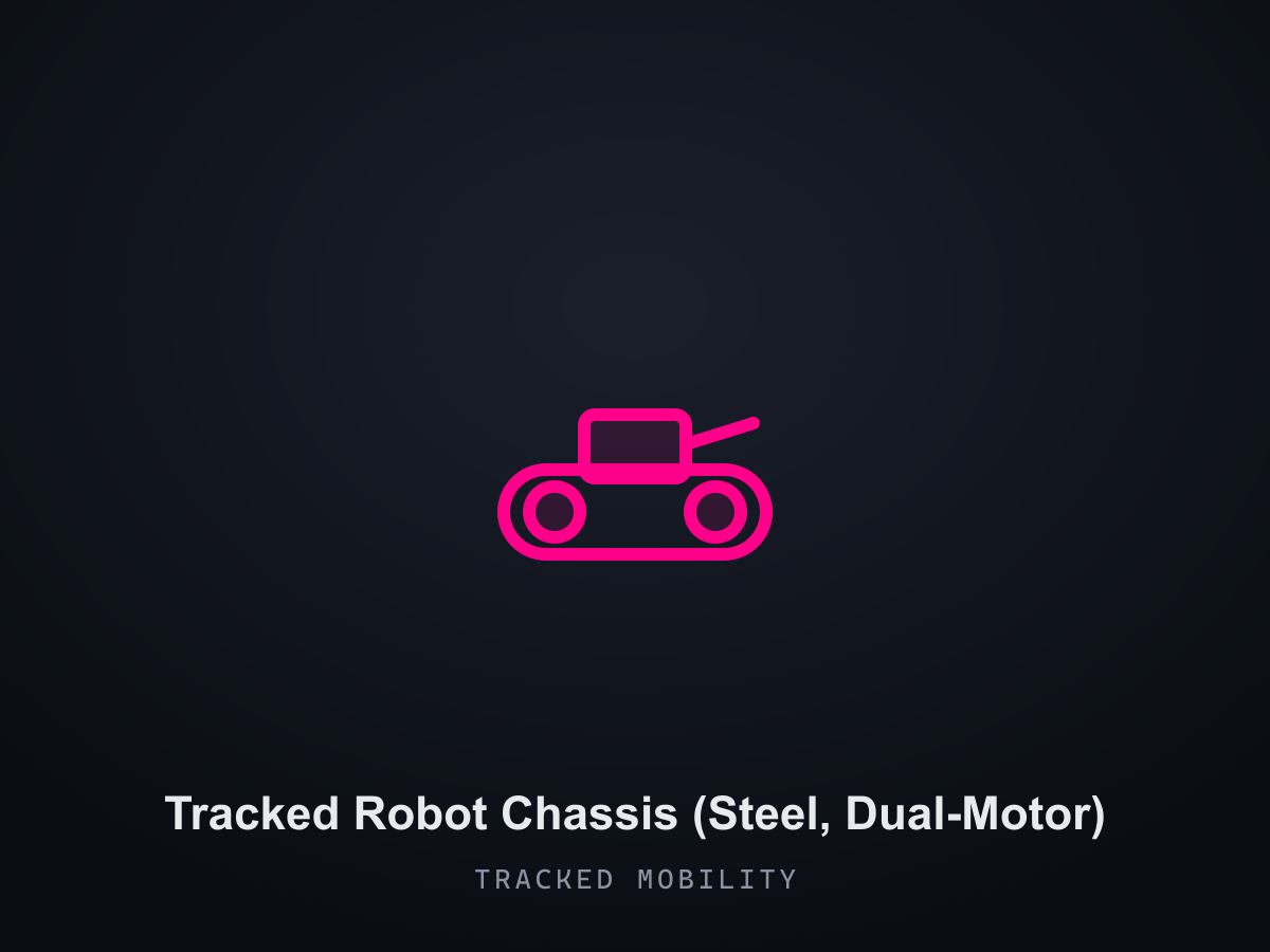 Tracked Robot Chassis (Steel, Dual-Motor)
